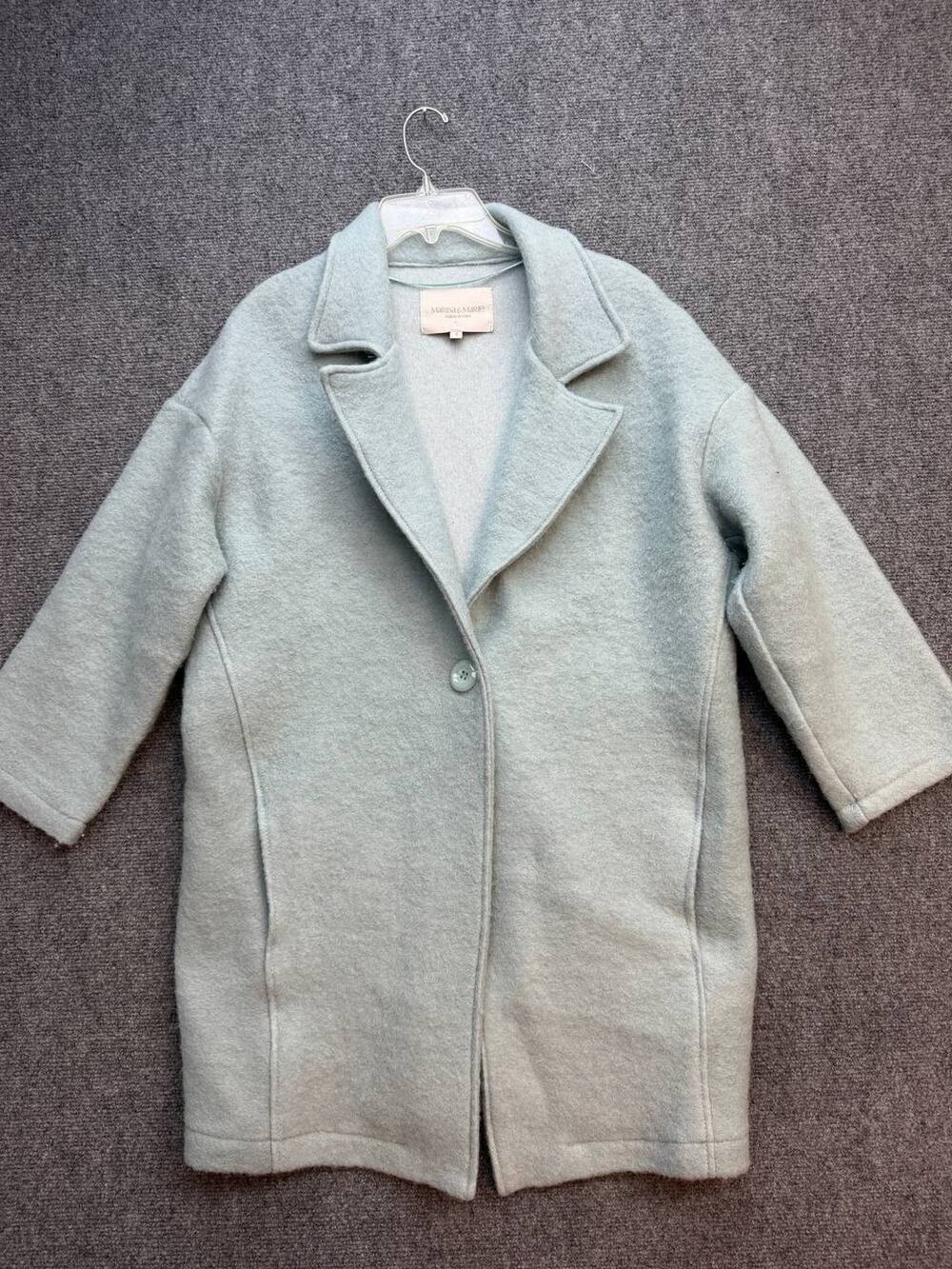 Marisa & Marie Women’s Wool Blend Sweater Coat Blue Size S Italy 30"